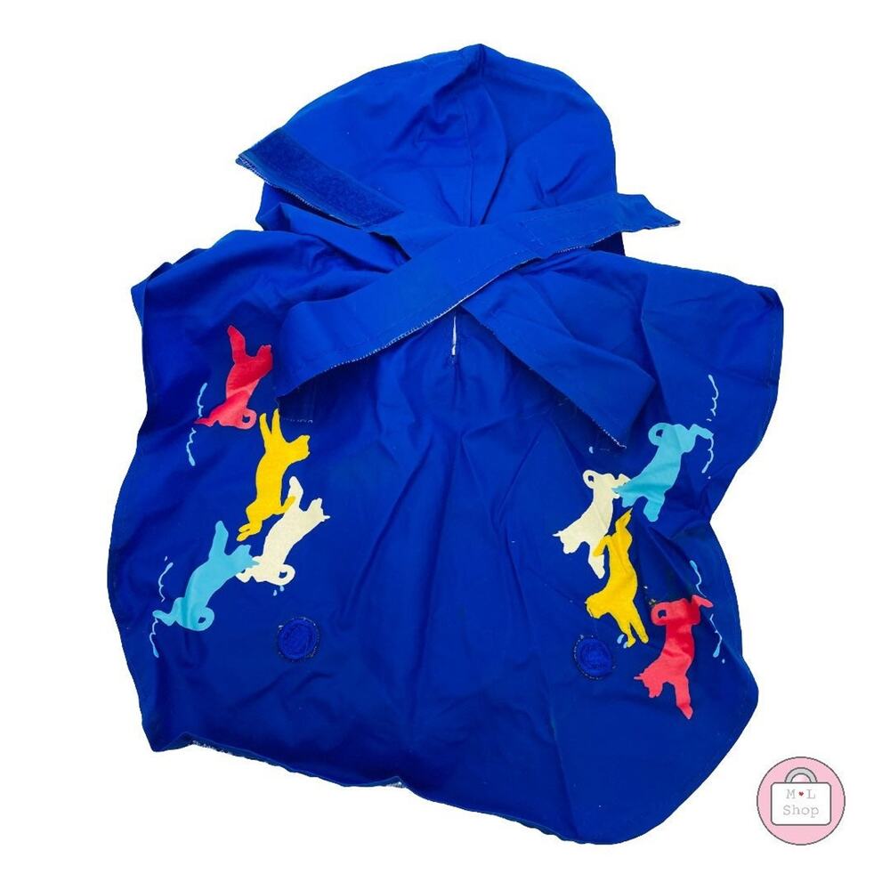 NWOT Pet Dog Blue Hooded Raincoat Size XS